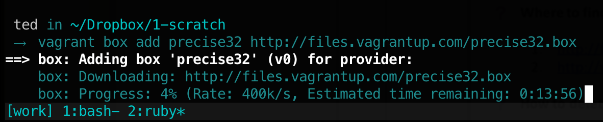 vagrant box add